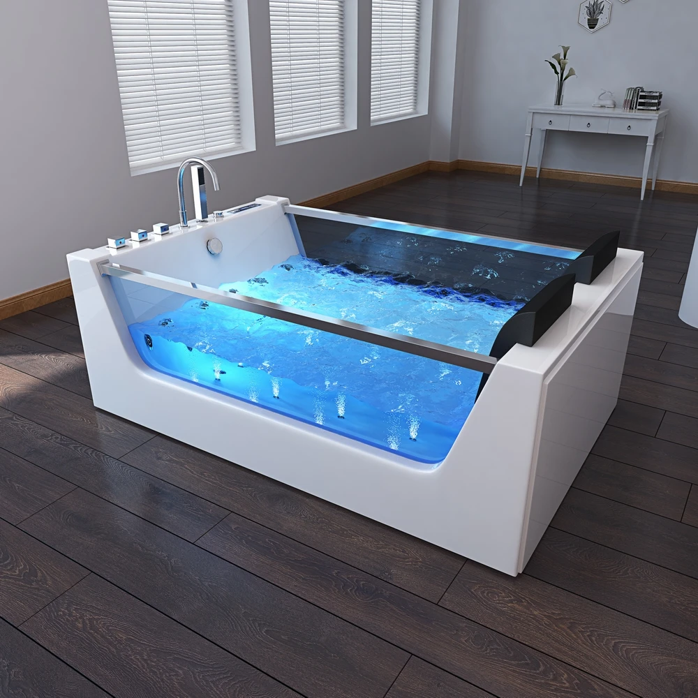 Jacuzzis Tub 2 Person Soaking Tub Acrylic Bathtub Japanese Massage