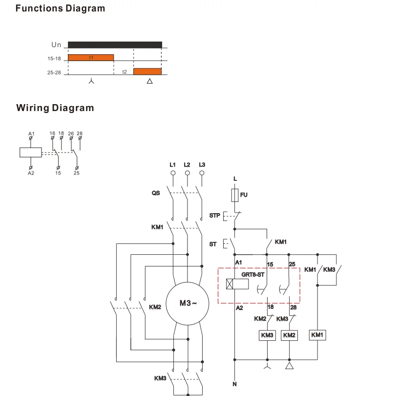 Protecting The Motor Star-delta Time Relay Rail Type Time Relay Star ...