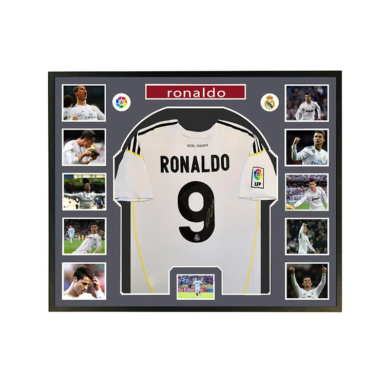 RONALDO autograph jersey shoe photo display  Framed jersey, T shirt frame,  Jersey display