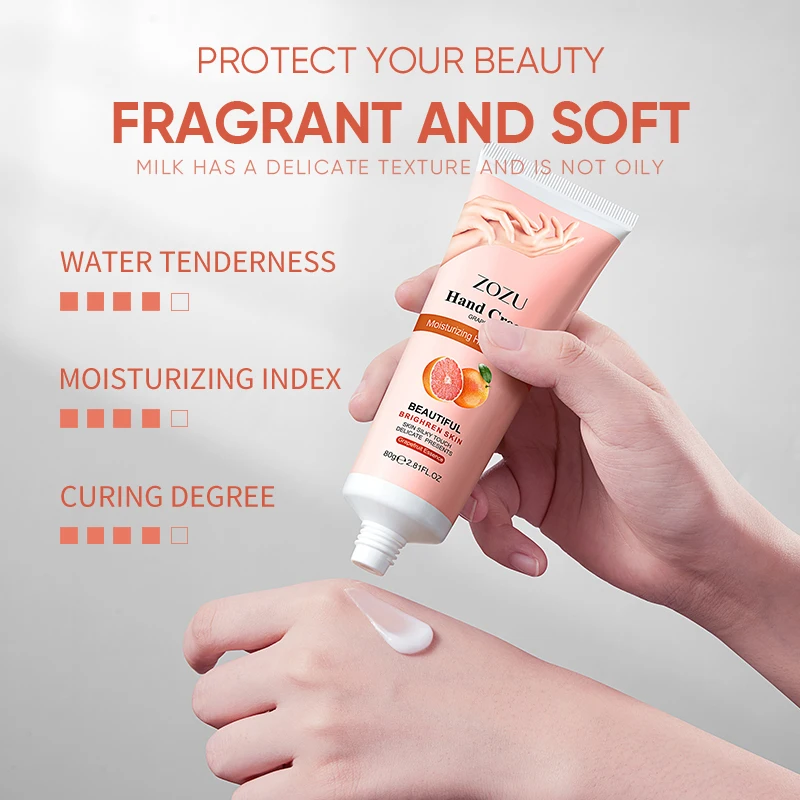 ZOZU, натуральный органический веганский экстракт растений, отбеливающий крем для рук, увлажняющий крем для рук с авокадо, роза, крем для рук