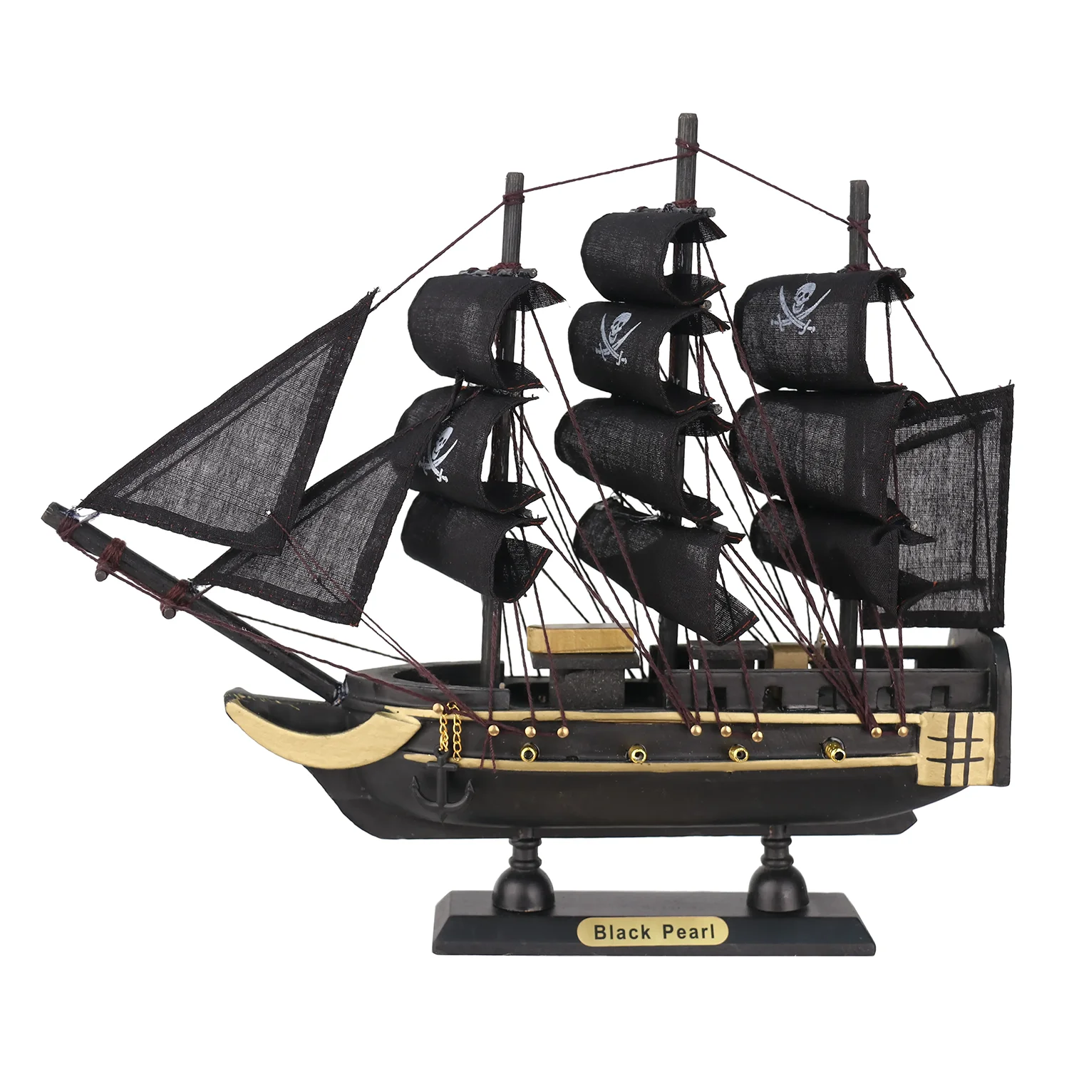 Creative Black Pearl Pirates of the Caribbean Wooden Sailboat Model Home  Decor to Send Gift Souvenir Ship Boat Model