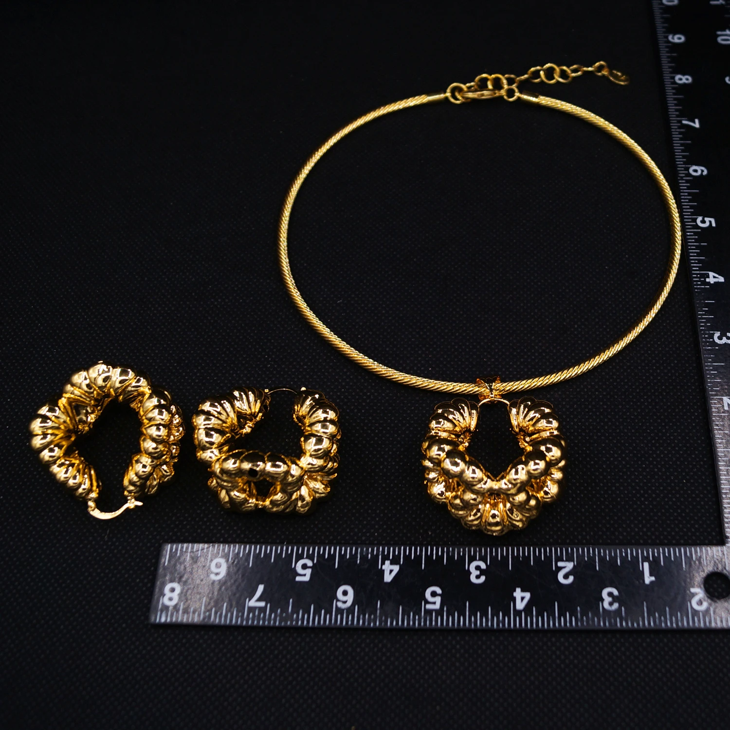 Zhuerrui Brazil Gold Jewelry Wholesale Ladies Party Necklace Jewelry Set  18K Gold Plated Luxury Bridal Accessories