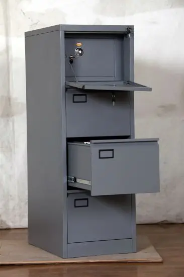 Metal File Cabinet Office 4 Drawer Lateral Storage Steel Filing Cabinet with Safety bar Lock