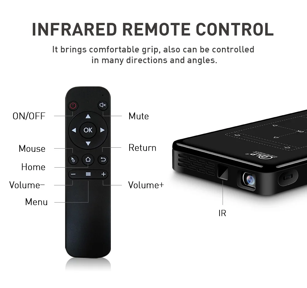 P09II Mini Portable HD 4K Android 9.0 Smart Projector