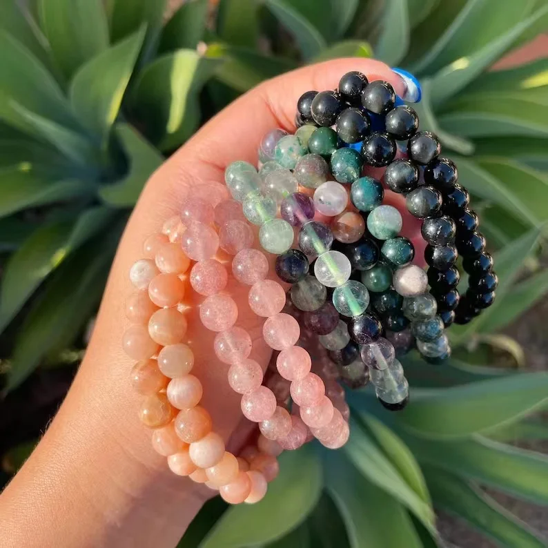 Gemstones MIx 7 Chakra Lava Bracelet At Rs 65/piece In Jaipur | ID - Foto 13