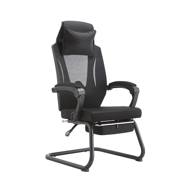 Black Office Mesh Chair with Lifting Feature Modern Executive Swivel Chair Fabric  Material