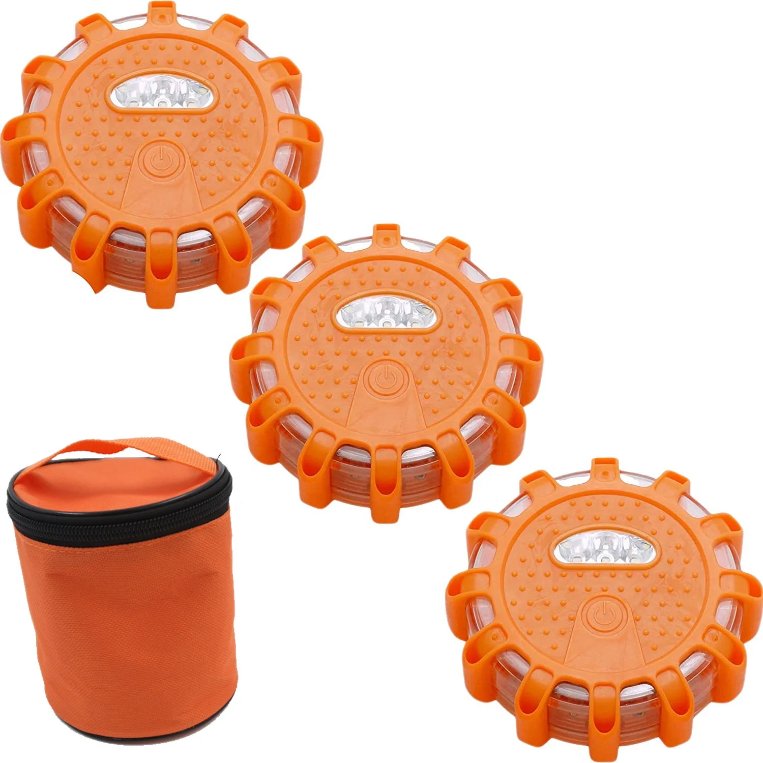 СВЕТОДИОДНЫЕ дорожные фонарики аварийный фонарь дорожный защитный диск для автомобиля пробивной комплект с магнитным водонепроницаемым мигающим светом