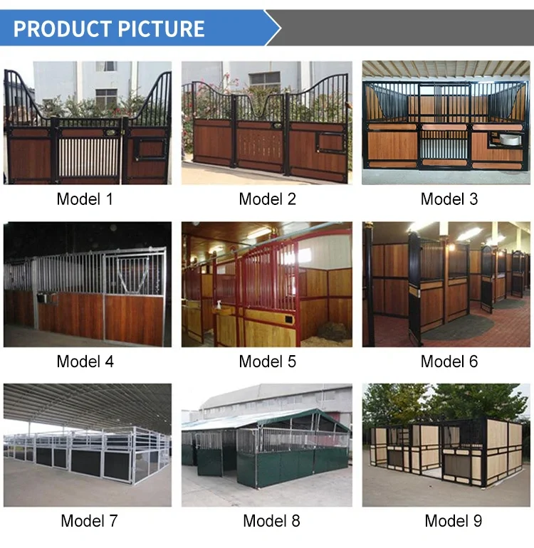 High Density Fronts Stables Panel Prefabricated Horse Stall Systems ...