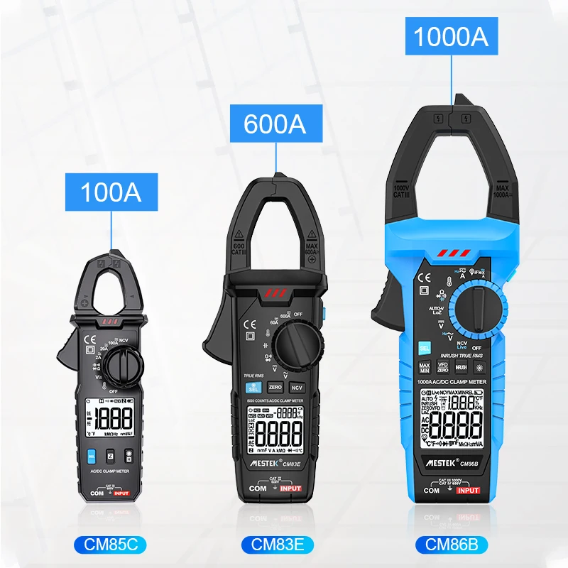 CM86B Current AC DC Auto Range 1000A Voltage Clamp Multimeter Resistance Capacitance Frequency Tester Earth Clamp Meter