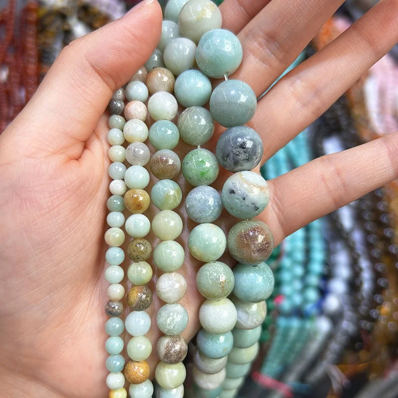 Wholesale Smooth Beads for Jewelry Making Natural Amazonite