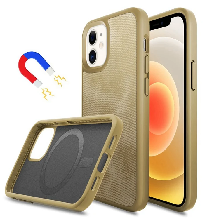 
Магнитный чехол для мобильного телефона из искусственной кожи для iPhone 12 Mini Pro Max, магнитный ударопрочный чехол для мобильного телефона 