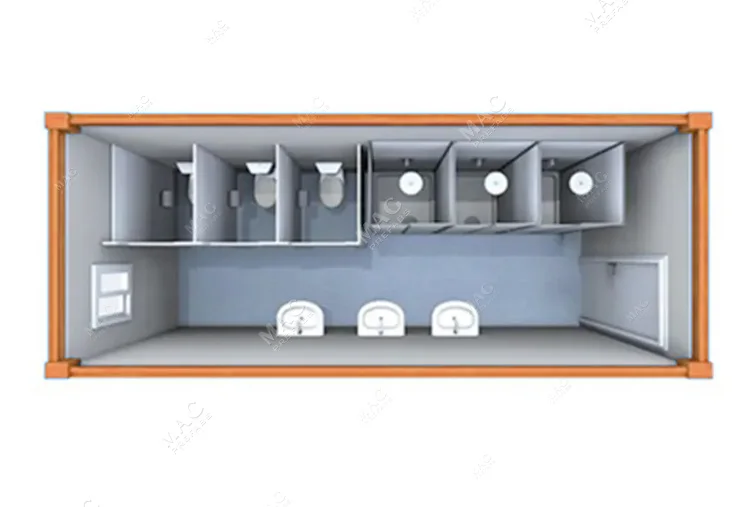 Easy Disassemble Detachable Container House Combined 20ft Prefab Houses Detachable Container House with Toilet