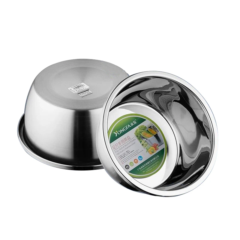 Kitchenware 201 Stainless Steel Bowl Mixing Salad Bowl Soup Bowl Washing Basin Set - Image 4