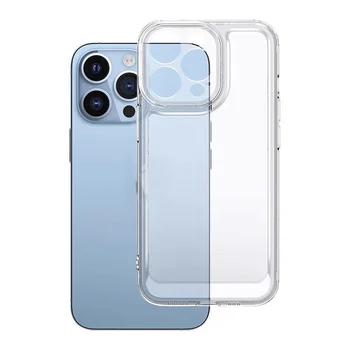 TPU  Shockproof Mobile Phone Case Camera Protector Transparent Pure Color for Phone 6 to 15 Sublimation Blank Minimalism