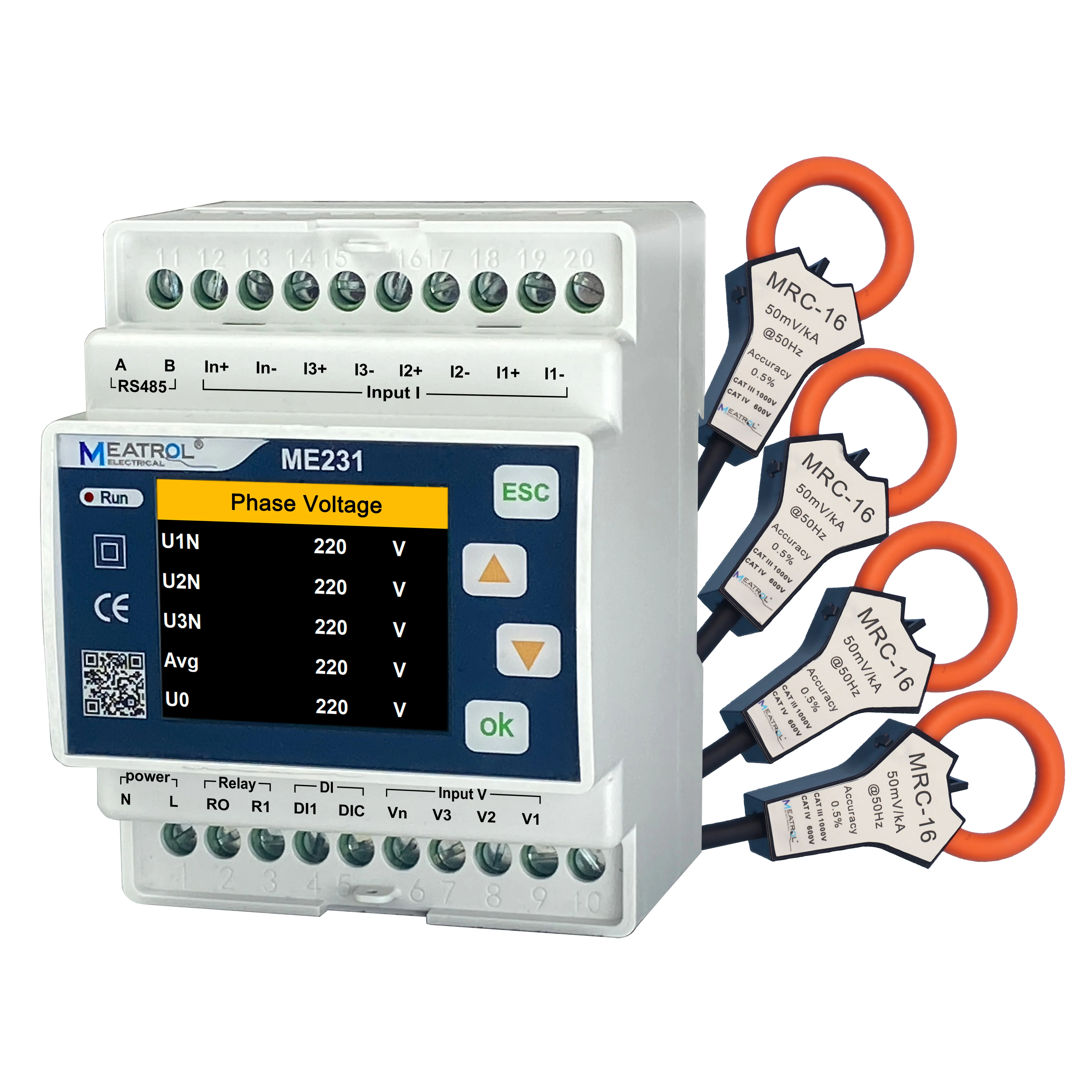 kwh Energy Meter MEATROL ME231 Digital Energy Power Meter Electrical Measuring Instruments