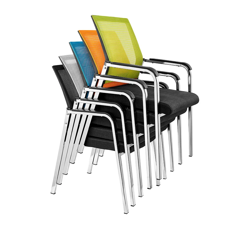 Modern Design Stackable Fabric Receptionist Office Chair with Mesh Student Training School Chair  School Hospital Use Sale