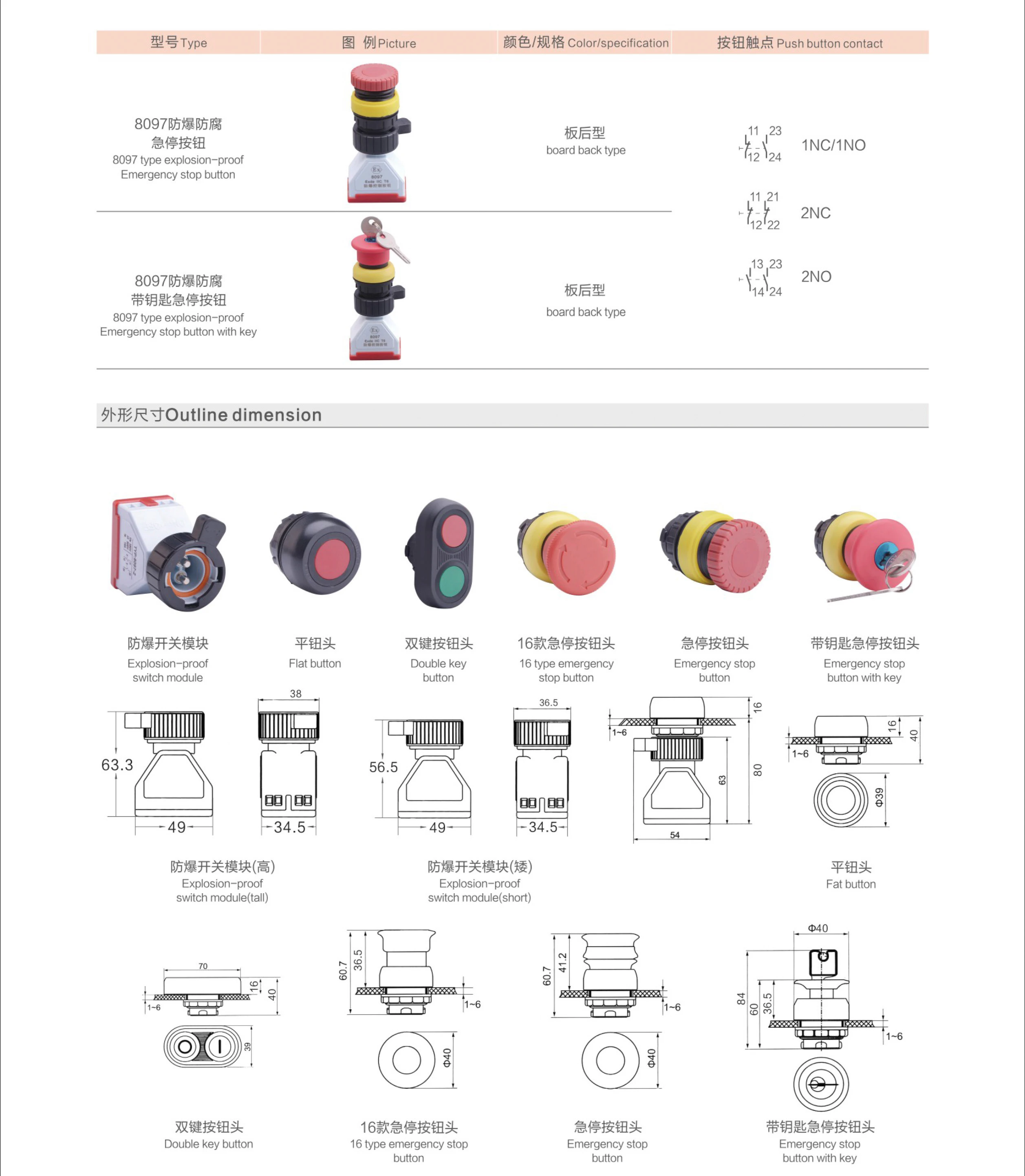 Explosion Proof Control Push Button Indicator Lamp Buzzer Ex Emergency ...