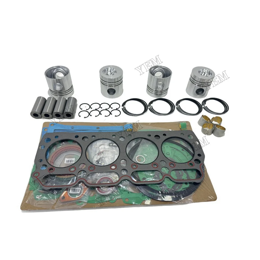 For Komatsu 4D105 Rebuild Kit With Piston Ring Cylinder Gaskets Piston Standard Size Engine Parts 5