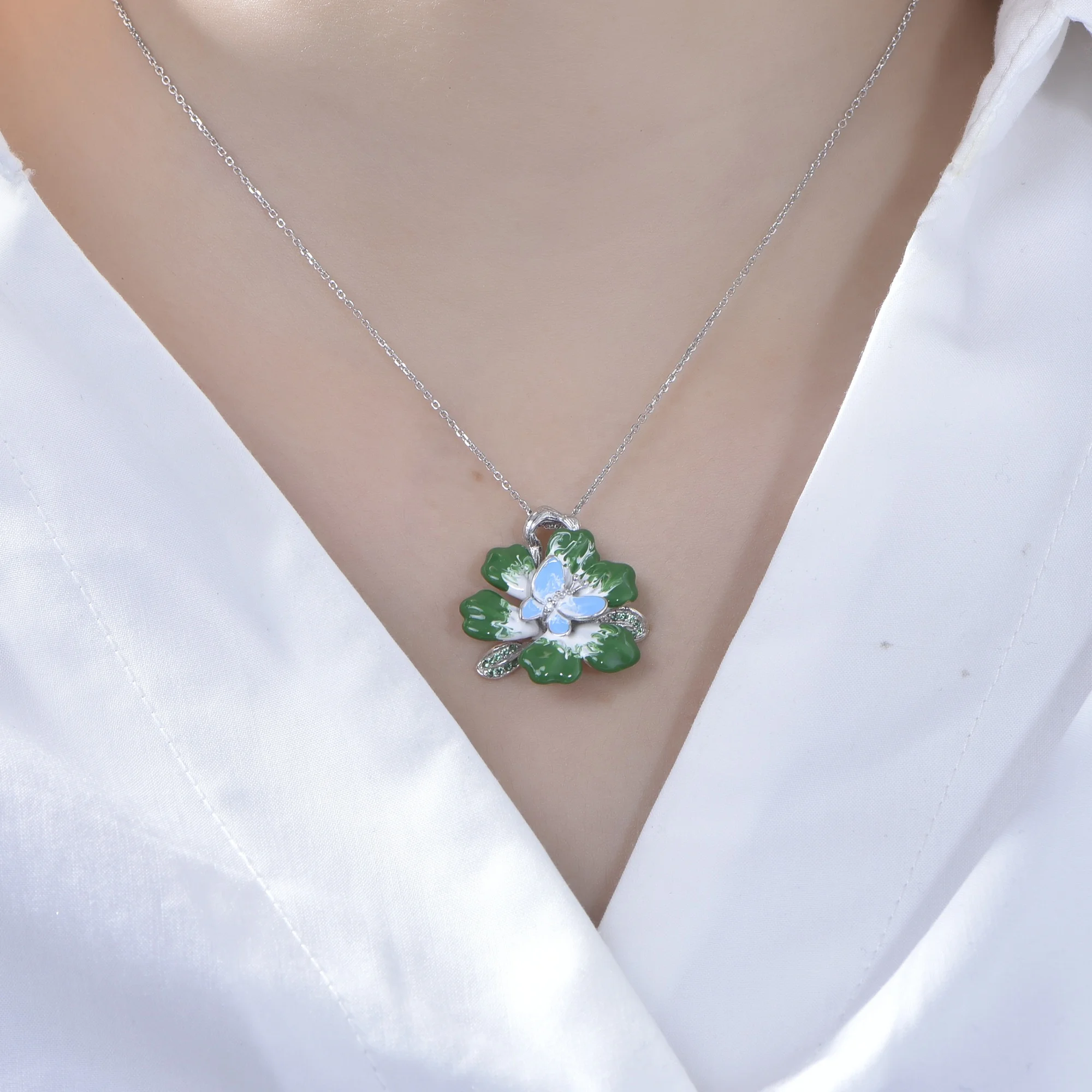 high-end jewelry set ladies jewelry set wedding birth flower ring necklace earrings lotus flower ring pendant necklace earrings