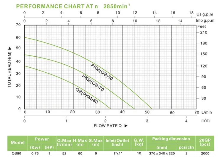 High Efficiency 1Hp Small Electric Power Water Peripheral Pump 110/220V Agricultural Irrigation Water Pumps