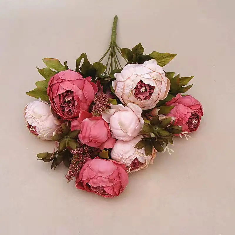 Multicolorful Silk Large Artificial Flower Heads Wholesale Artificial