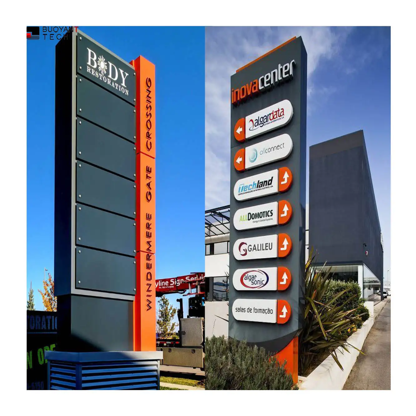 Customizable Indoor/Outdoor LED Directional Message Pylon Signboard Steel Car Totem Campus Hospital Advertising Light Boxes