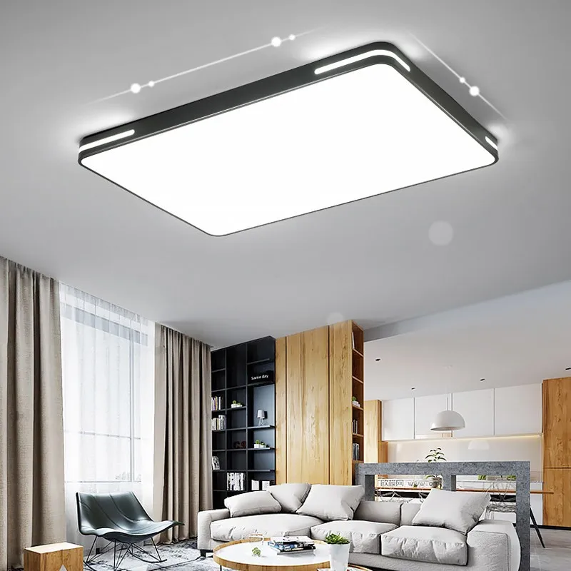 LED темір өнерінің беттік орнатылатын таван шамы, толық спектрлі жарықтандыру құрылғысы, тұрмыстық бөлме үшін қарапайым заманауи көзді қорғайтын дизайн