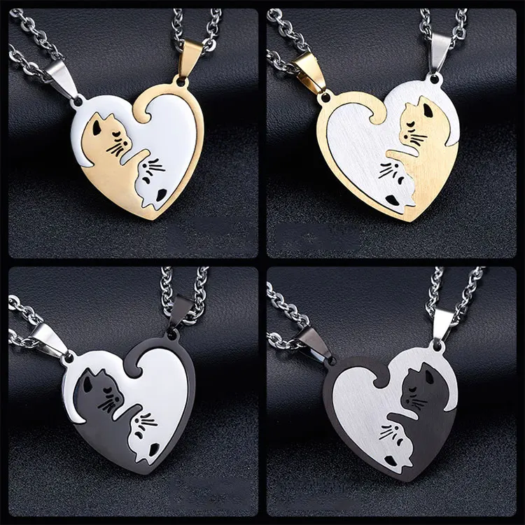 Dropship Couples Necklaces For Men Women Stainless Cord Puzzle Pendant  Necklace Yin Yang Necklace Gift Magnet Couples Matching Necklace Love Heart  For Boyfriend Girlfriend to Sell Online at a Lower Price