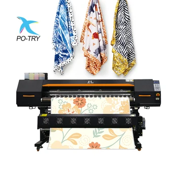 Six printhead 4 colors Heat-transfer sublimation digital printer for textile printing