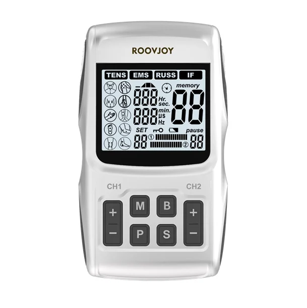 4 in 1 Portable Combo TENS Unit EMS Russian Stimulation Machine Electroshock Interferential Therapy Machine Tens Ems Pain Relief