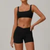 black  bra+shorts