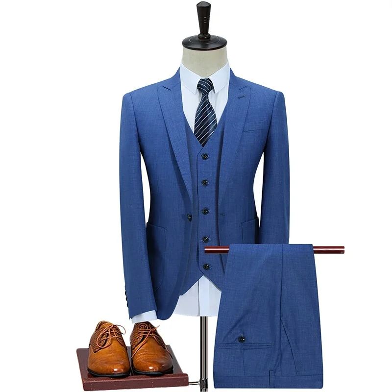 2018 Latest Coat Pant Designs Navy Blue Men Suit Formal Slim Fit ...