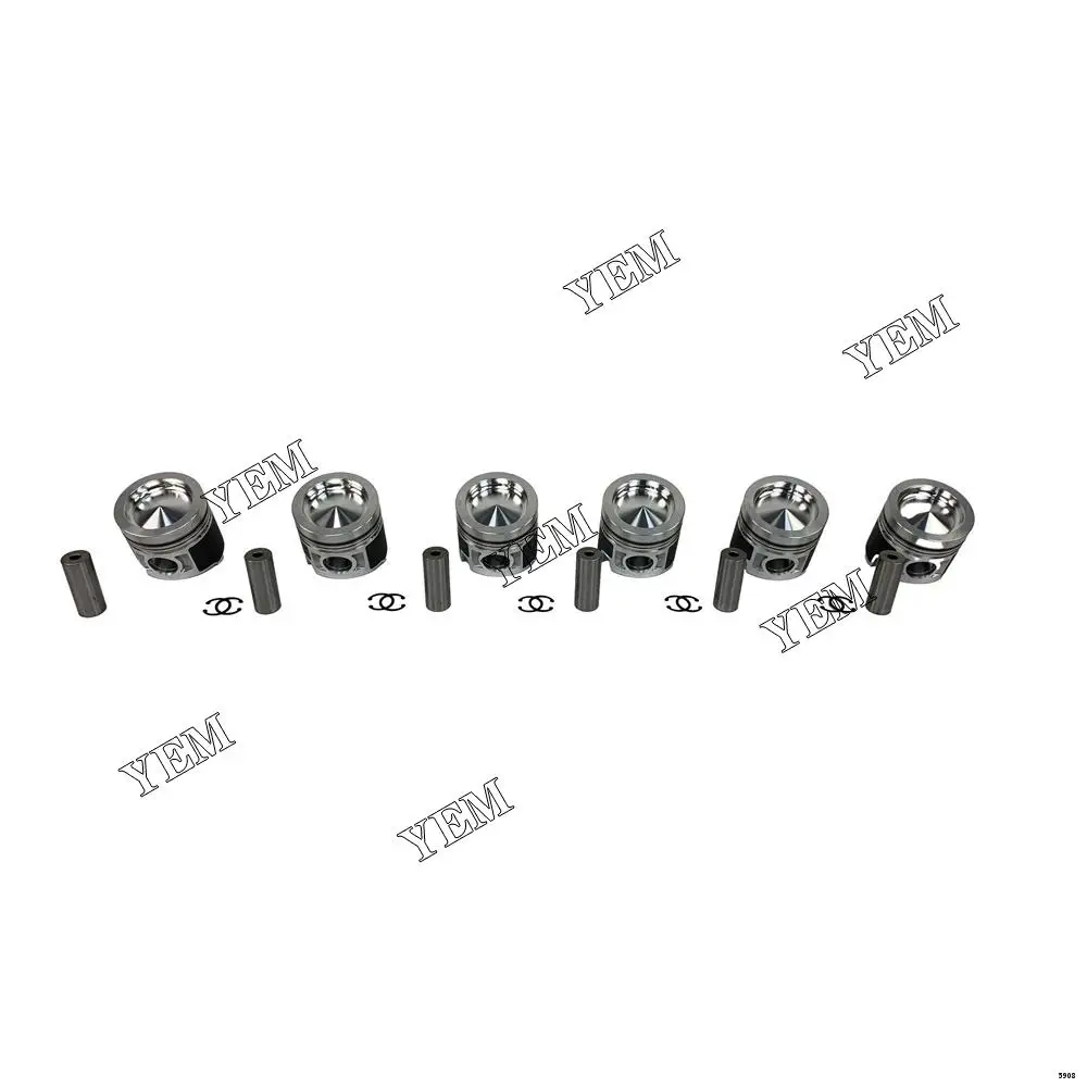 Cylinder Engine Piston Set Fit for Caterpillar C6.4