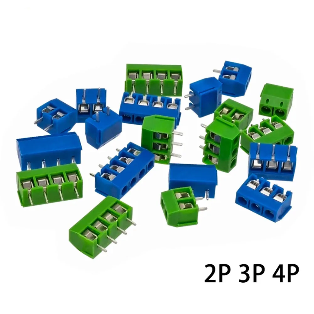 Kf301-3p Blue Kf301-5.0 Kf301 Screw 5.0mm Straight Pin Pcb Screw ...