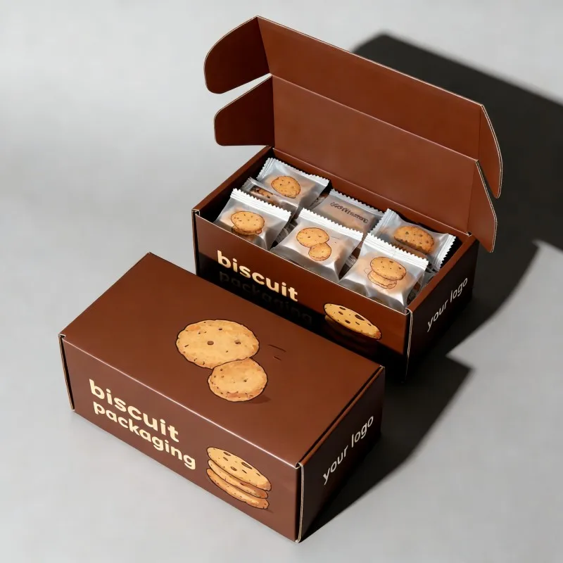 Food Grade Recyclable Custom Takeaway Restaurant Baking Paper Box Cookies Chocolate Donuts Brownie Dessert Packaging Box