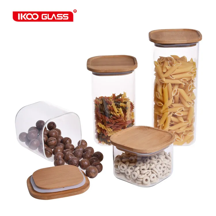 Contenant de stockage alimentaire en verre borosilicate extra-grand IKOO avec couvercle hermétique et poignée sans BPA vidéo