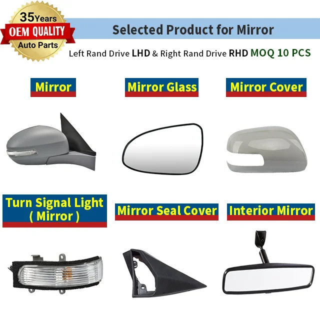 Right Side Mirror Glass For Daihatsu Terios 2006-2009 – Biagi Corrado – Made In Italy