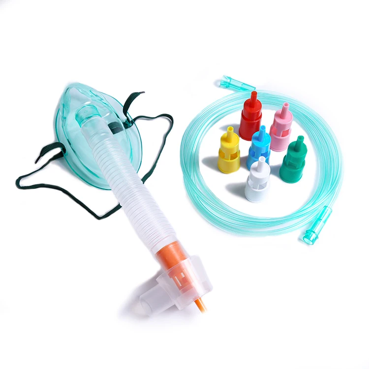 adult use adjustable venturi oxygen mask with 7 diluters
