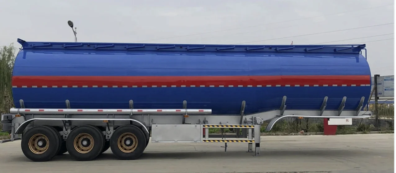 OTTC Certification Factory Exporting 40000-75000l Fuel Oil Tanker Semi Trailer with Different Material