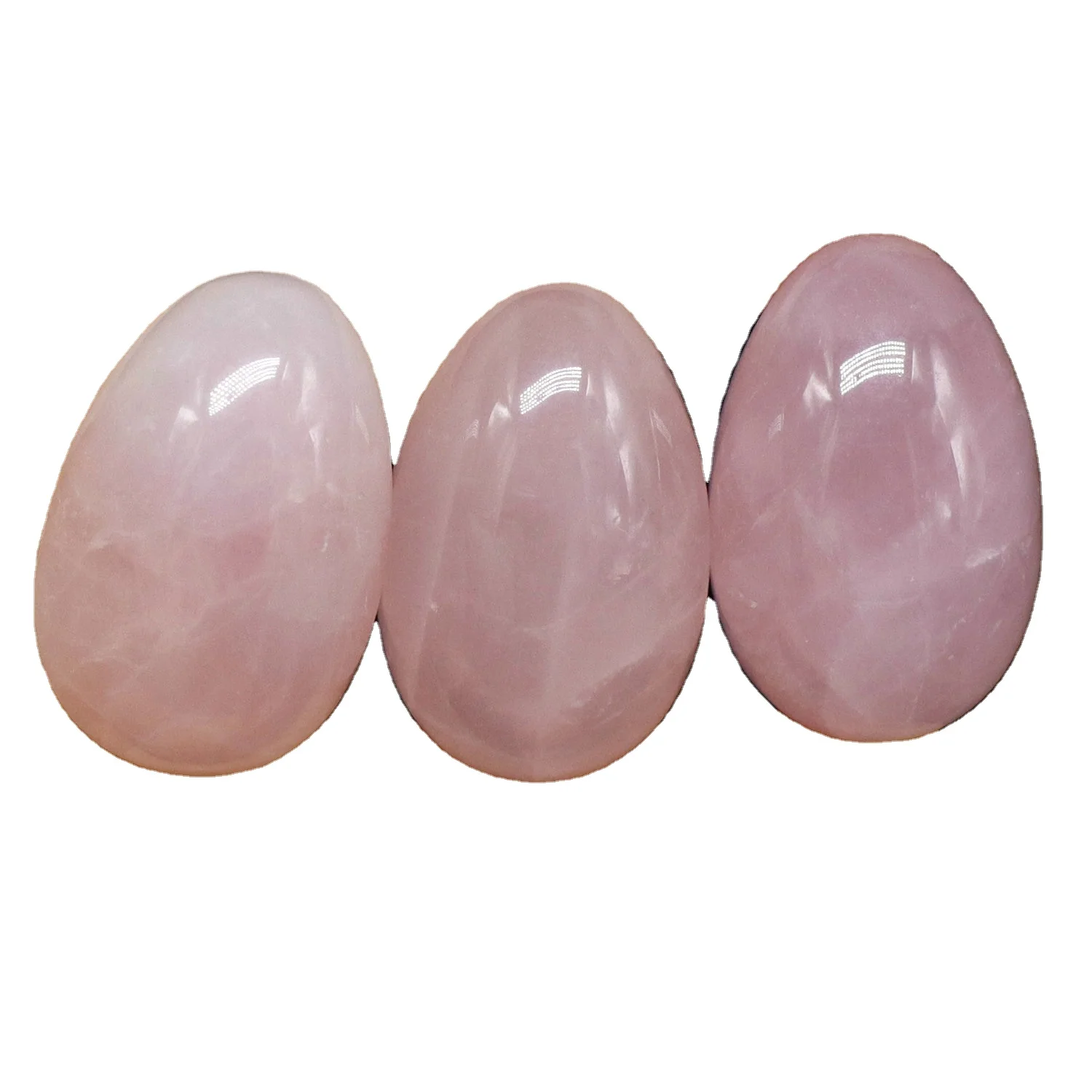 carving natural rose quartz stone polished pink crystal egg for