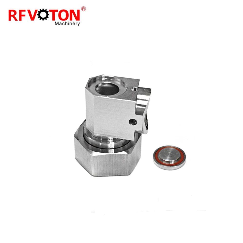 RF connector 4.3-10 type male pin RA 90 degree elbow solder for 1-2 super flexible RF coaxial cable plug supplier