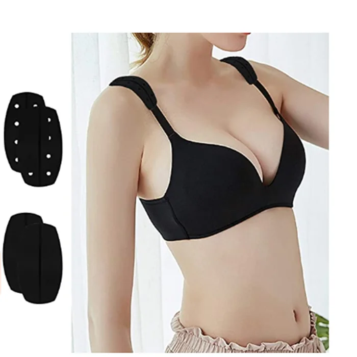 Shoulder Pads Non-slip Silicone Bra Pad Silicone Bra Strap Strap Soft  Cushions Holder Shoulder Protector, Breathable Style, Black