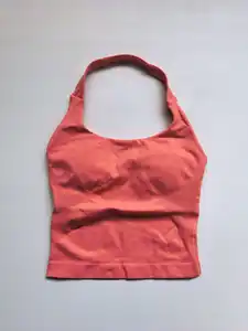 Newest Wholesale 2026 Active Wear Gym Workout Sports Sleeveless Halter Crop Top Yoga Vest for Woman