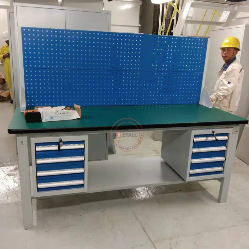 Workbench Workshop Durable Steel Worktable Industrial Heavy Duty Work Bench
