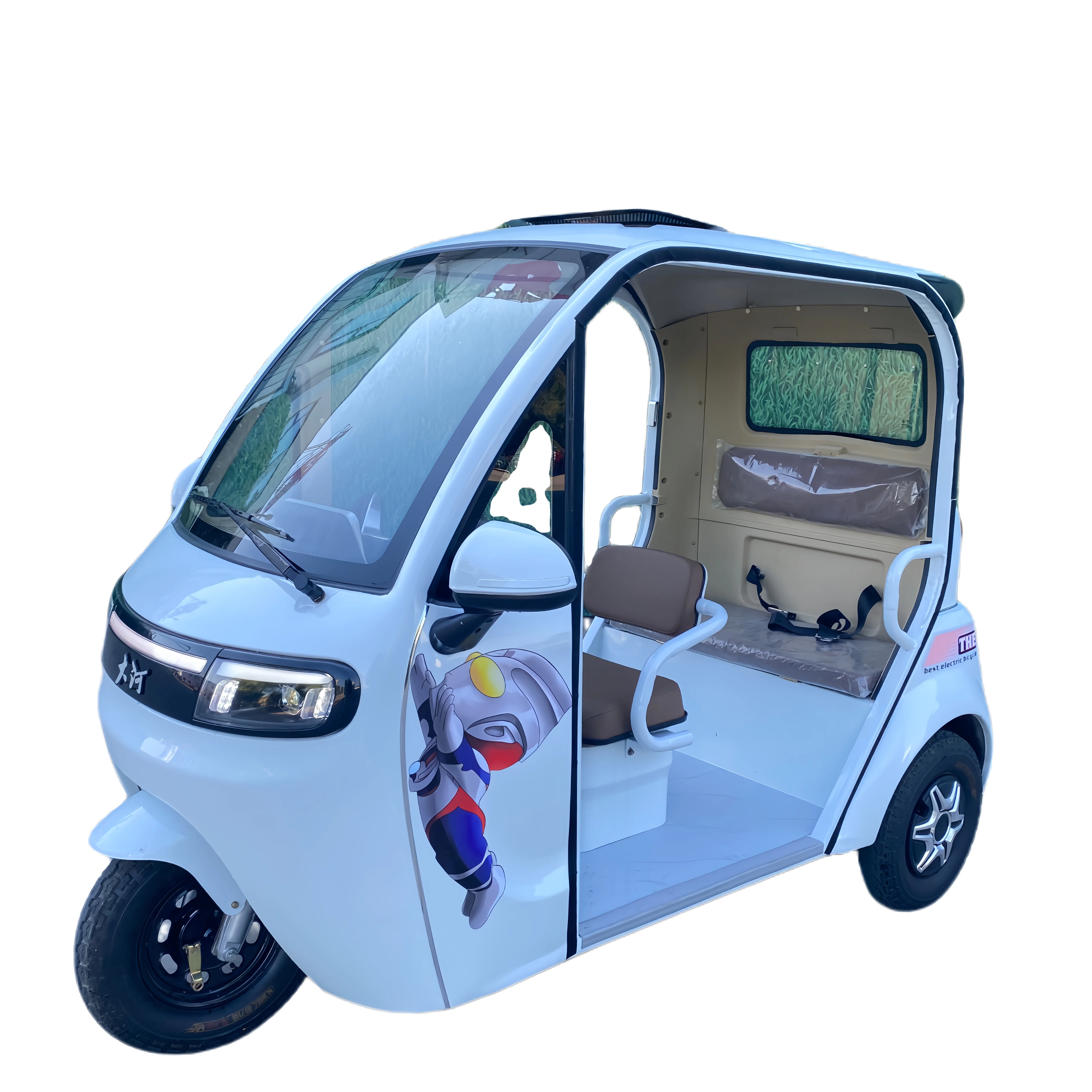 Closed 800W 60V 3-Pax Electric Tricycle for Adult Passenger
