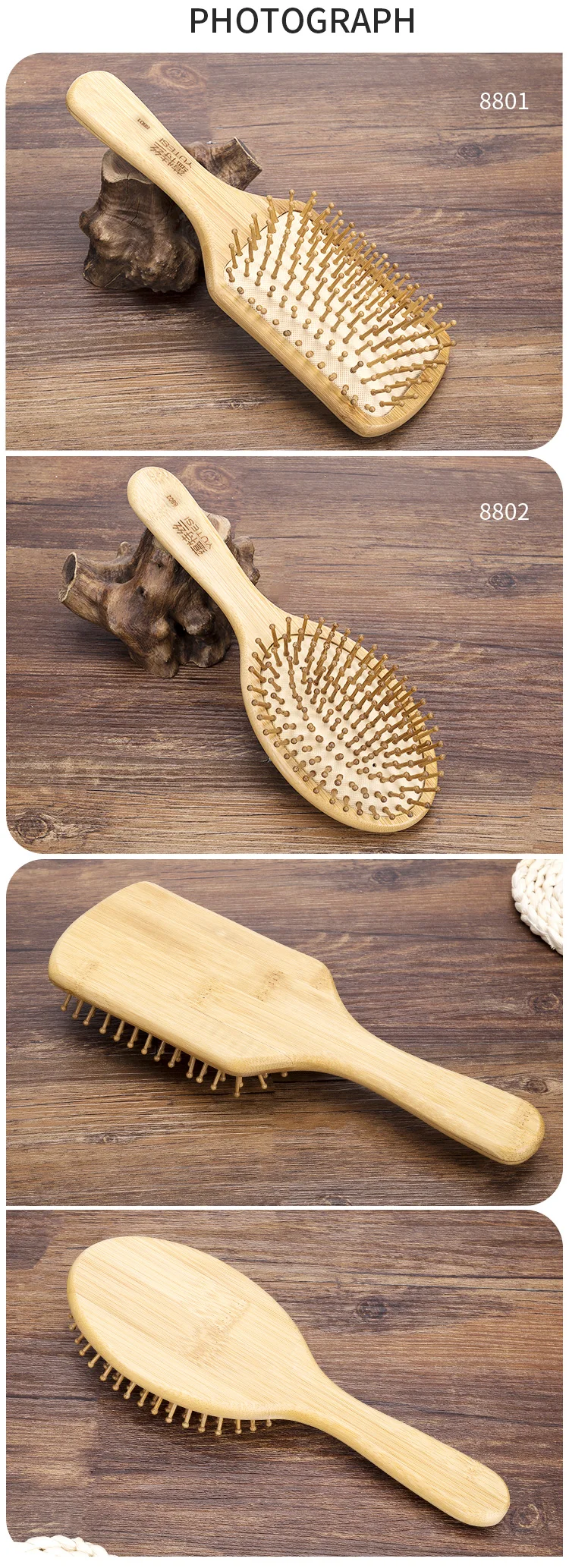Eco Friendly Biodegradable Natural Bamboo Massage Comb Wood Hair Brush Buy Paddle Brush Custom