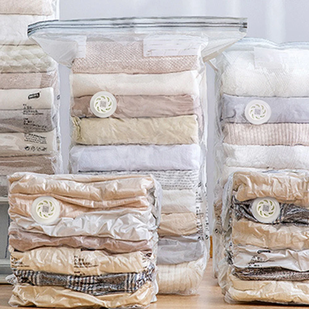 Sacchetto Sottovuoto Trasparente Pieghevole Compresso Salvaspazio Per Riporre I Vesti, Sacchetto Sottovuoto Per La Casa, 1 Pz - Foto 9