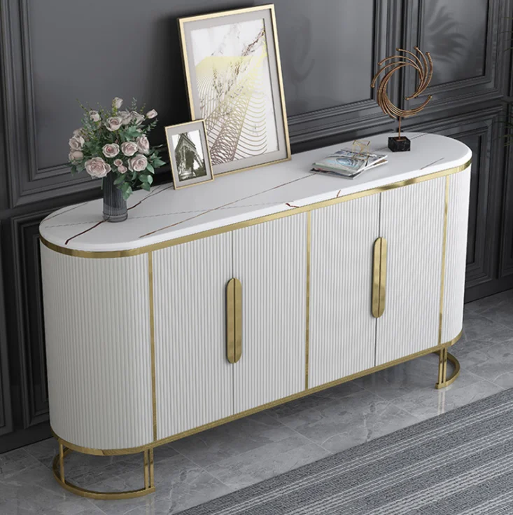 marble top console table with storage