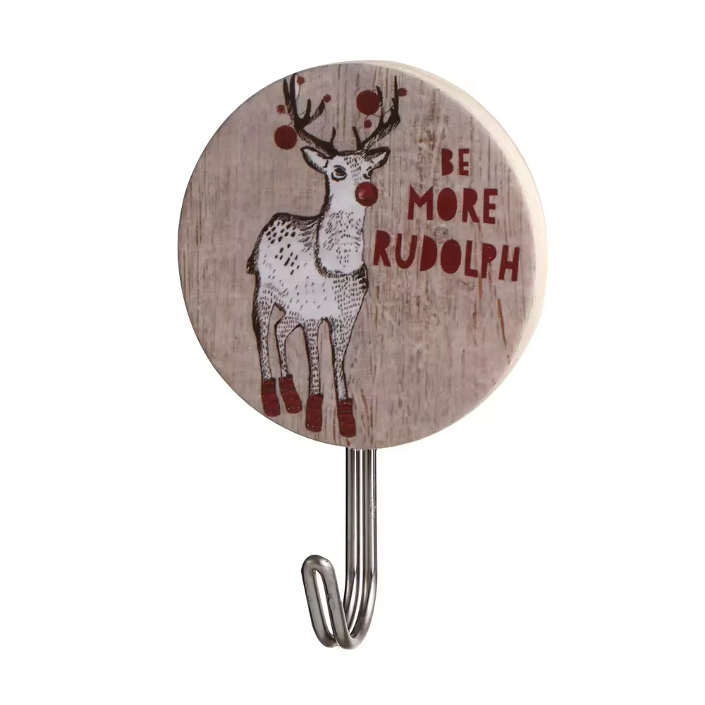Bailiwang Multifunctional Luxury Wooden Key Hook PP Material Wardrobe Key Hook for Bathroom Clothes Towel Bedroom Kitchen Use