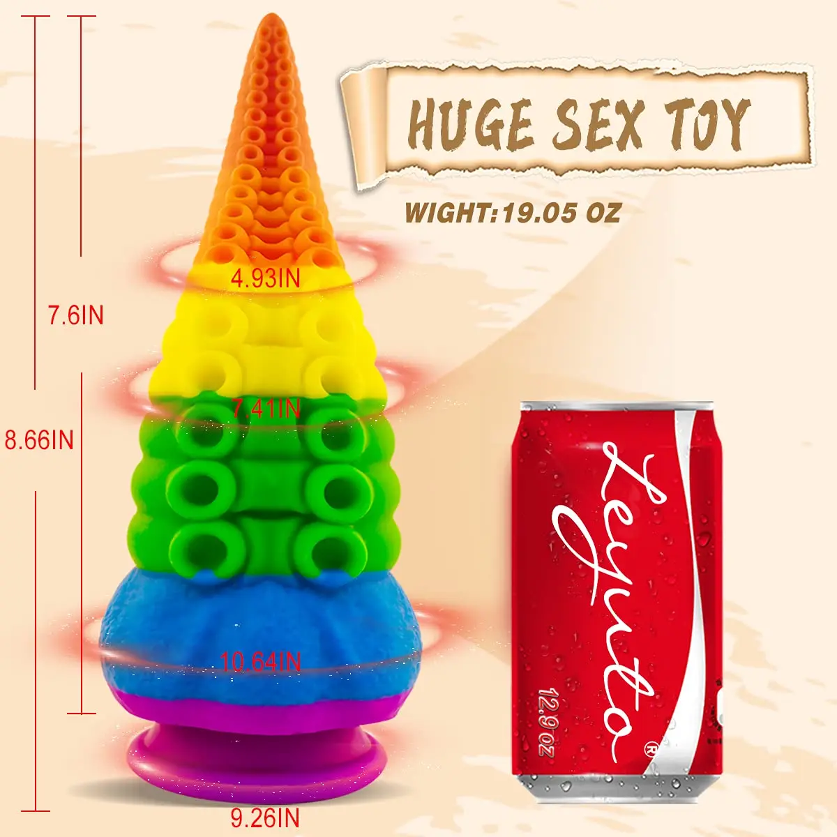 Colorful Tentacle Dildo Octopus Huge Anal Plug Monster Dildo Sex Toy
